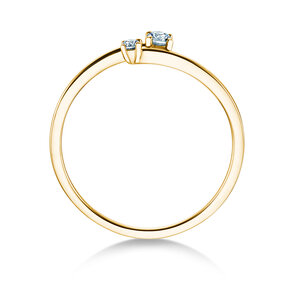 Engagement ring You & Me Modern in 14K yellow gold with diamonds 0.11ct G/SI