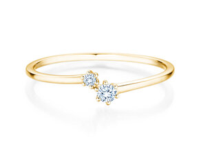 Engagement ring You & Me Soft in 14K yellow gold with diamonds 0.09ct G/SI