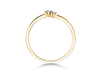Engagement ring You & Me Soft in 14K yellow gold with diamonds 0.09ct G/SI