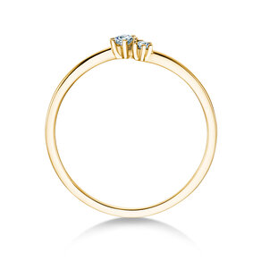 Engagement ring You & Me Soft in 14K yellow gold with diamonds 0.09ct G/SI
