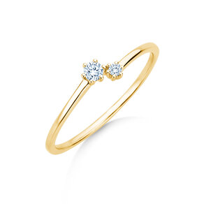 Engagement ring You & Me Soft in 14K yellow gold with diamonds 0.09ct G/SI