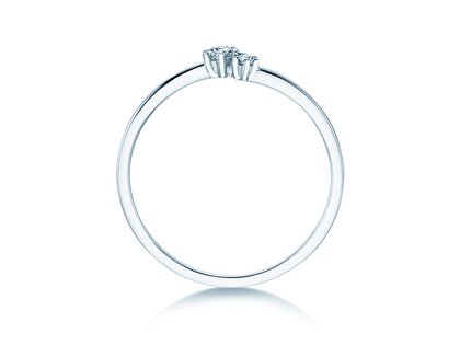 Engagement ring You & Me Soft in 14K white gold with diamonds 0.09ct G/SI