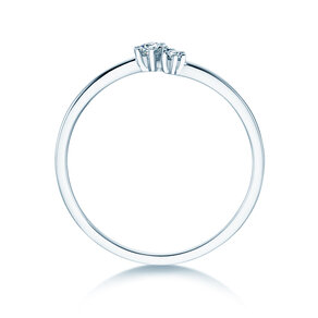 Engagement ring You & Me Soft in 14K white gold with diamonds 0.09ct G/SI