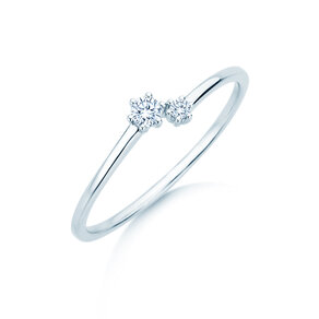 Engagement ring You & Me Soft in 14K white gold with diamonds 0.09ct G/SI
