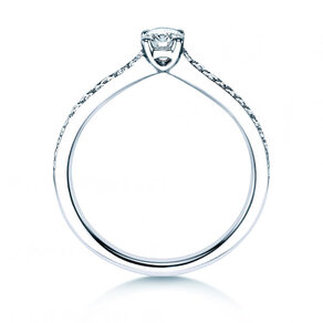 Engagement ring Claire Petite in 18K white gold with diamonds 0.50ct G/SI