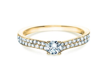 Engagement ring Claire Petite in 18K yellow gold with diamonds 0.50ct G/SI
