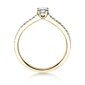 Engagement ring Claire Petite in 18K yellow gold with diamonds 0.50ct G/SI