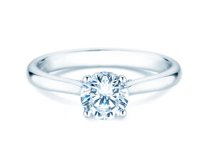 Engagement ring Classic 4 Hidden Halo in white gold