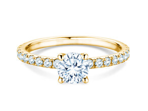 Engagement ring Classic 4 Pavé in yellow gold