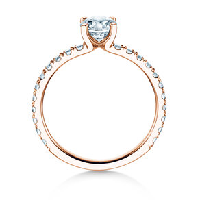 Engagement ring Classic 4 Pavé in rose gold