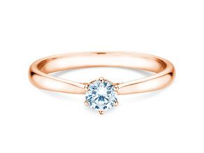 Engagement ring Classic 6 Hidden Halo in 14K rosé gold with diamonds 0.30ct G/SI