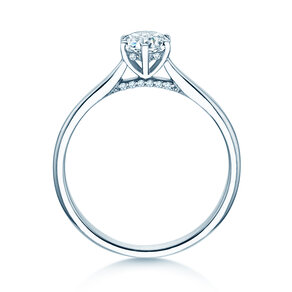 Engagement ring Classic 6 Hidden Halo in 14K white gold with diamonds 0.55ct G/SI
