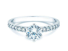Engagement ring Classic Pavé in 18K white gold with diamonds 1.11ct G/SI
