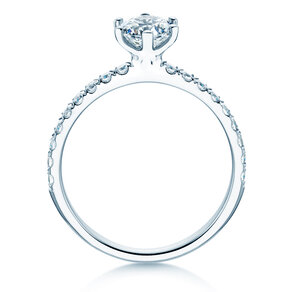 Engagement ring Classic Pavé in 18K white gold with diamonds 1.11ct G/SI