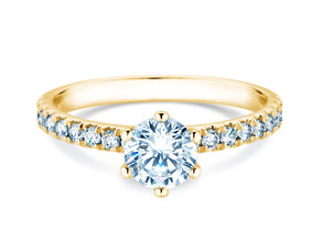 Engagement ring Classic Pavé in 14K yellow gold with diamonds 1.11ct G/SI