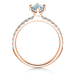 Engagement ring Classic Pavé in 18K rosé gold with diamonds 1.11ct G/SI