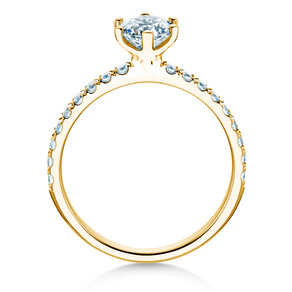 Engagement ring Classic Pavé in 14K yellow gold with diamonds 1.11ct G/SI