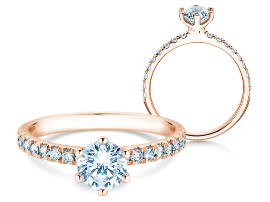Engagement ring Classic Pavé Lab-grown diamond