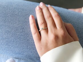 Engagement ring Classic Pavé in yellow gold