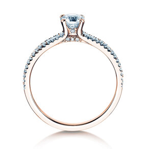 Engagement ring Dynasty Petite in 18K rosé gold with diamonds 0.85ct G/SI
