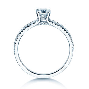 Engagement ring Dynasty Petite in 18K white gold with diamonds 0.85ct G/SI