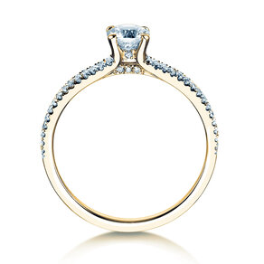 Engagement ring Dynasty Petite in 18K yellow gold with diamonds 0.85ct G/SI