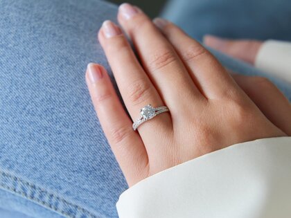 Engagement ring Dynasty in 18K white gold with diamonds 1.27ct G/SI