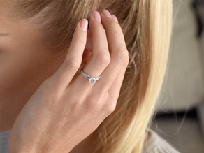 Engagement ring Dynasty in 18K white gold with diamonds 1.27ct G/SI