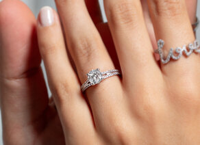 Engagement ring Dynasty in 18K white gold with diamonds 1.27ct G/SI