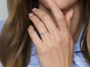 Engagement ring Eternal Pavé in 18K white gold with diamonds 0.30ct G/SI