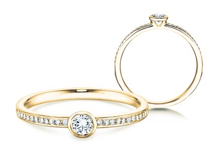 Engagement ring Eternal Pavé in 14K yellow gold with diamonds 0.70ct G/SI