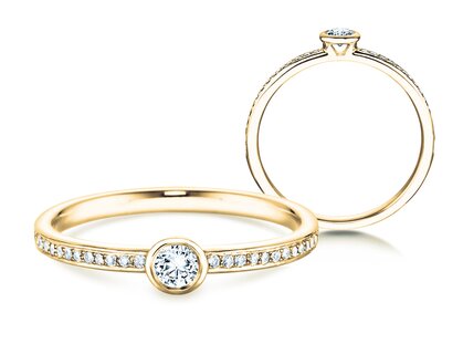 Engagement ring Eternal Pavé in yellow gold