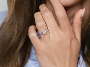 Engagement ring Eternal Pavé in 14K yellow gold with diamonds 0.46ct G/SI