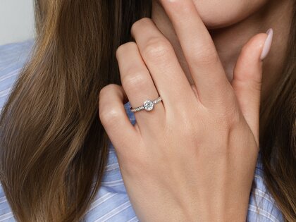 Engagement ring Eternal Pavé in 14K white gold with diamonds 0.70ct G/SI
