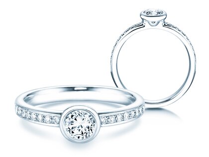 Engagement ring Eternal Pavé in 18K white gold with diamonds 0.60ct G/SI