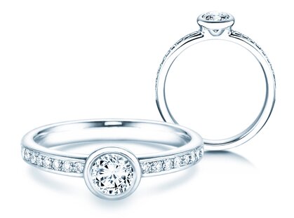 Engagement ring Eternal Pavé in platinum 950/- with diamonds 0.60ct