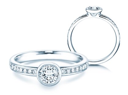 Engagement ring Eternal Pavé in white gold
