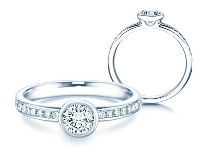 Engagement ring Eternal Pavé in platinum 950/- with diamonds 0.70ct