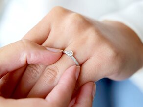 Engagement ring Eternal Pavé in 14K white gold with diamonds 0.40ct G/SI