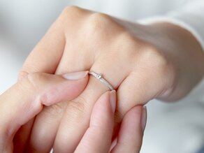 Engagement ring Eternal Pavé in 14K white gold with diamonds 0.21ct G/SI