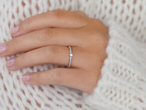 Engagement ring Eternal Pavé in 14K white gold with diamonds 0.21ct G/SI