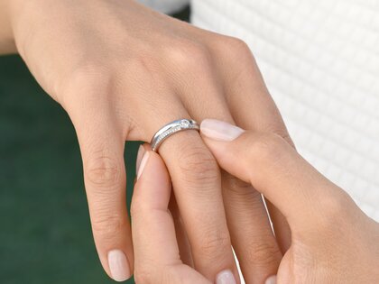Engagement ring Eternal Pavé in 18K white gold with diamonds 0.35ct G/SI