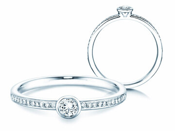 Engagement ring Eternal Pavé in white gold