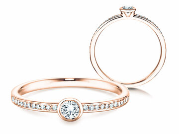 Engagement ring Eternal Pavé in rose gold