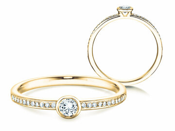 Engagement ring Eternal Pavé in yellow gold