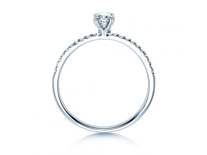Engagement ring Grace Petite in 18K white gold with diamonds 0.43ct G/SI