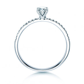 Engagement ring Grace Petite in 18K white gold with diamonds 0.43ct G/SI