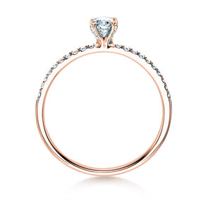 Engagement ring Grace Petite in 18K rosé gold with diamonds 0.43ct G/SI