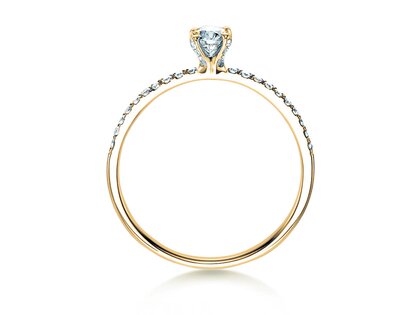 Engagement ring Grace Petite in 18K yellow gold with diamonds 0.43ct G/SI