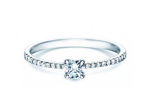 Engagement ring Grace Petite in 18K white gold with diamonds 0.43ct G/SI